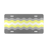Demigender Flag Ripple Vanity License Plate: Wavey Design for Cars