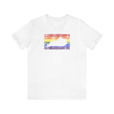 Kentucky Pride Flag Tee: Rainbow LGBTQ+ State Silhouette Distressed Shirt