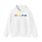 Alaska Pride Hoodie: Flowing Cursive Design with LGBTQ+ Gradient