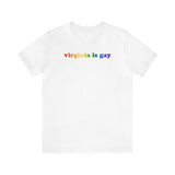 Virginia is Gay Pride T-Shirt: LGBTQ+ Flag Gradient Tee