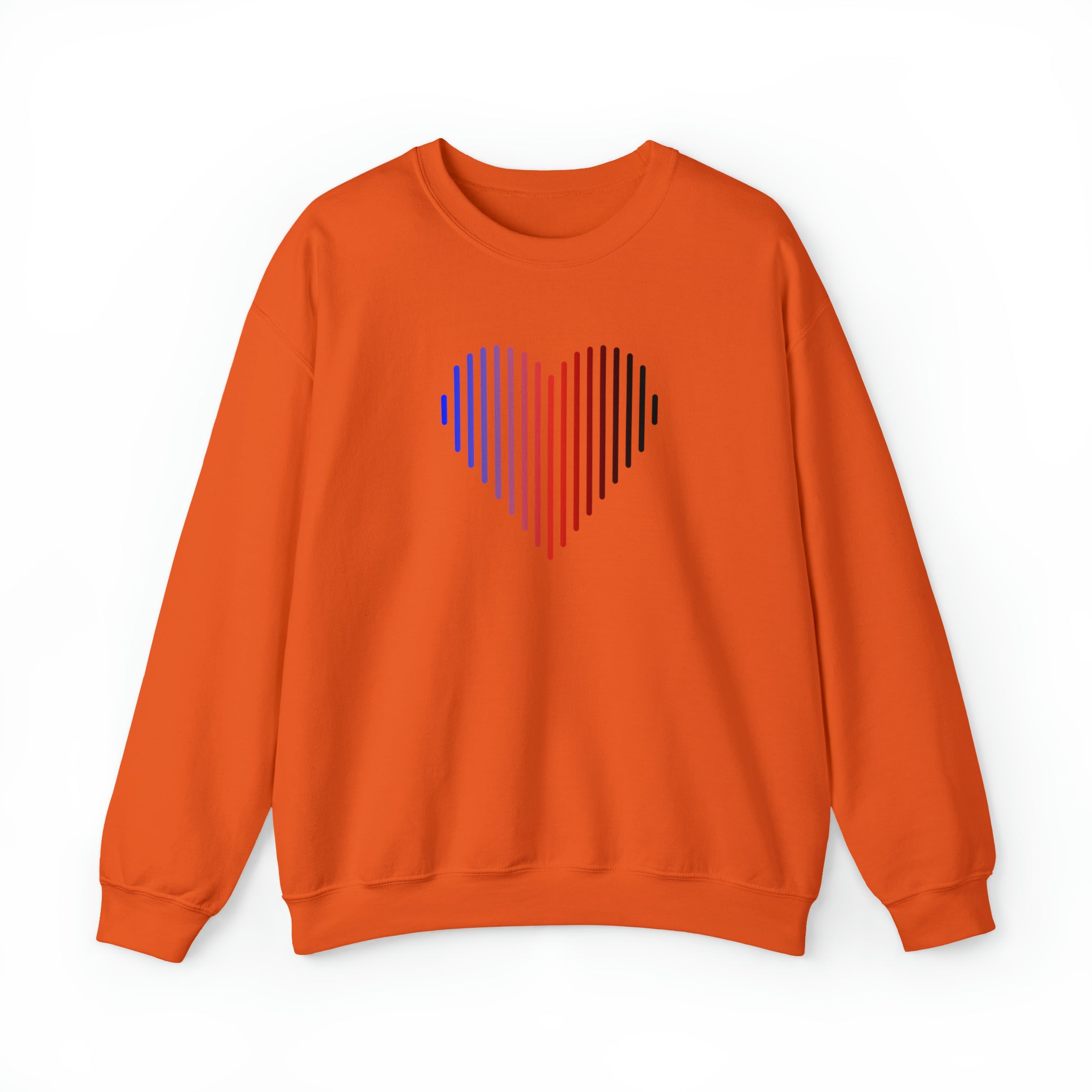 Polyamory Heart Lines Sweater: Pride Gradient Sweatshirt
