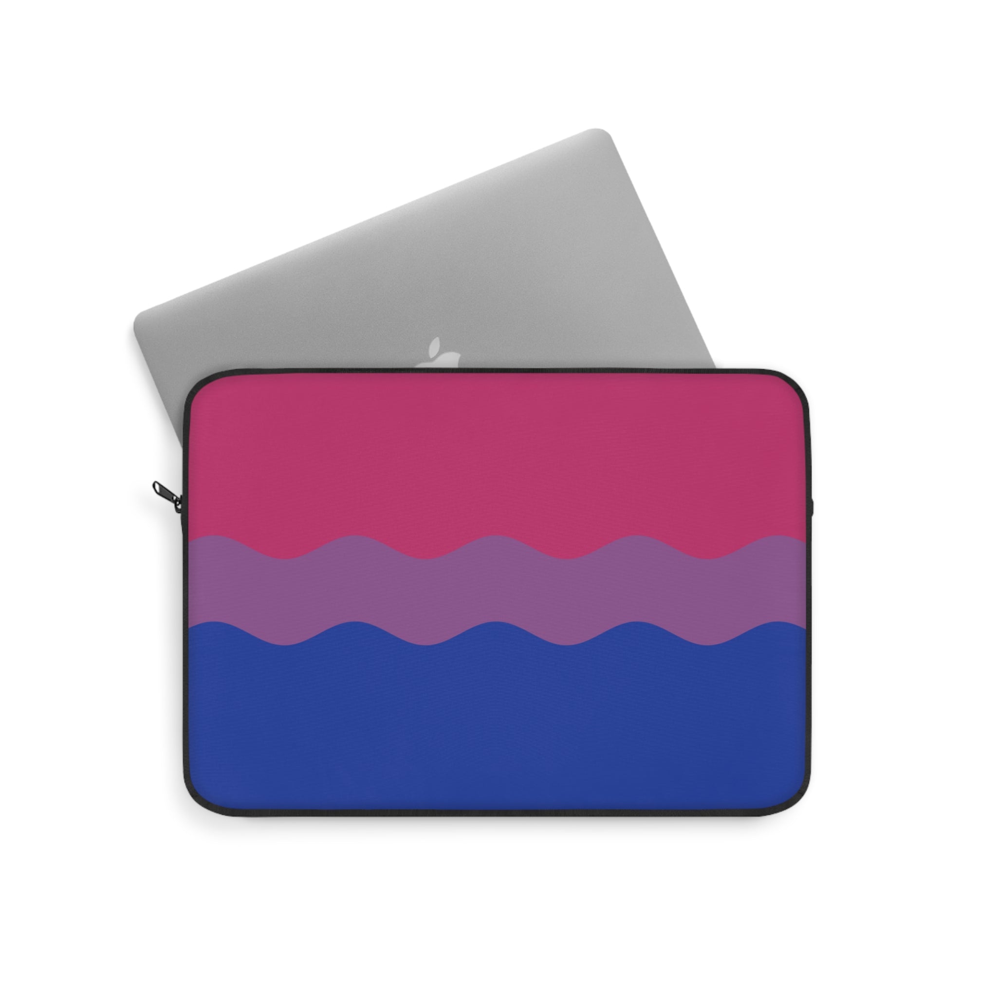 Bisexual Pride Flag Laptop Sleeve: Ripple Print Protective Case