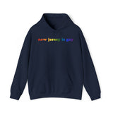 New Jersey is Gay Pride Hoodie: LGBTQ+ Flag Gradient Sweatshirt