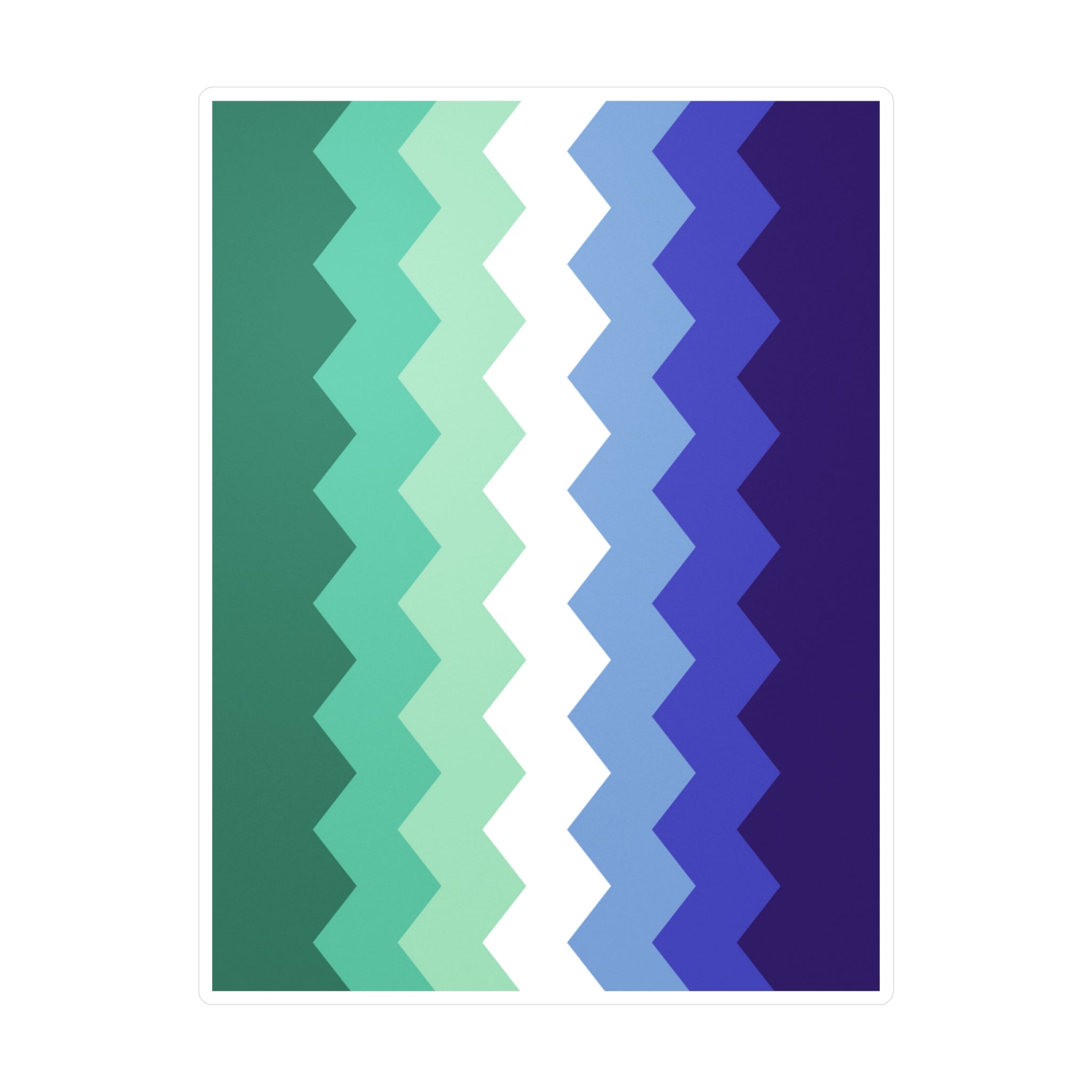 Gay Pride Flag Wavey Decal: Sharp Pride Sticker