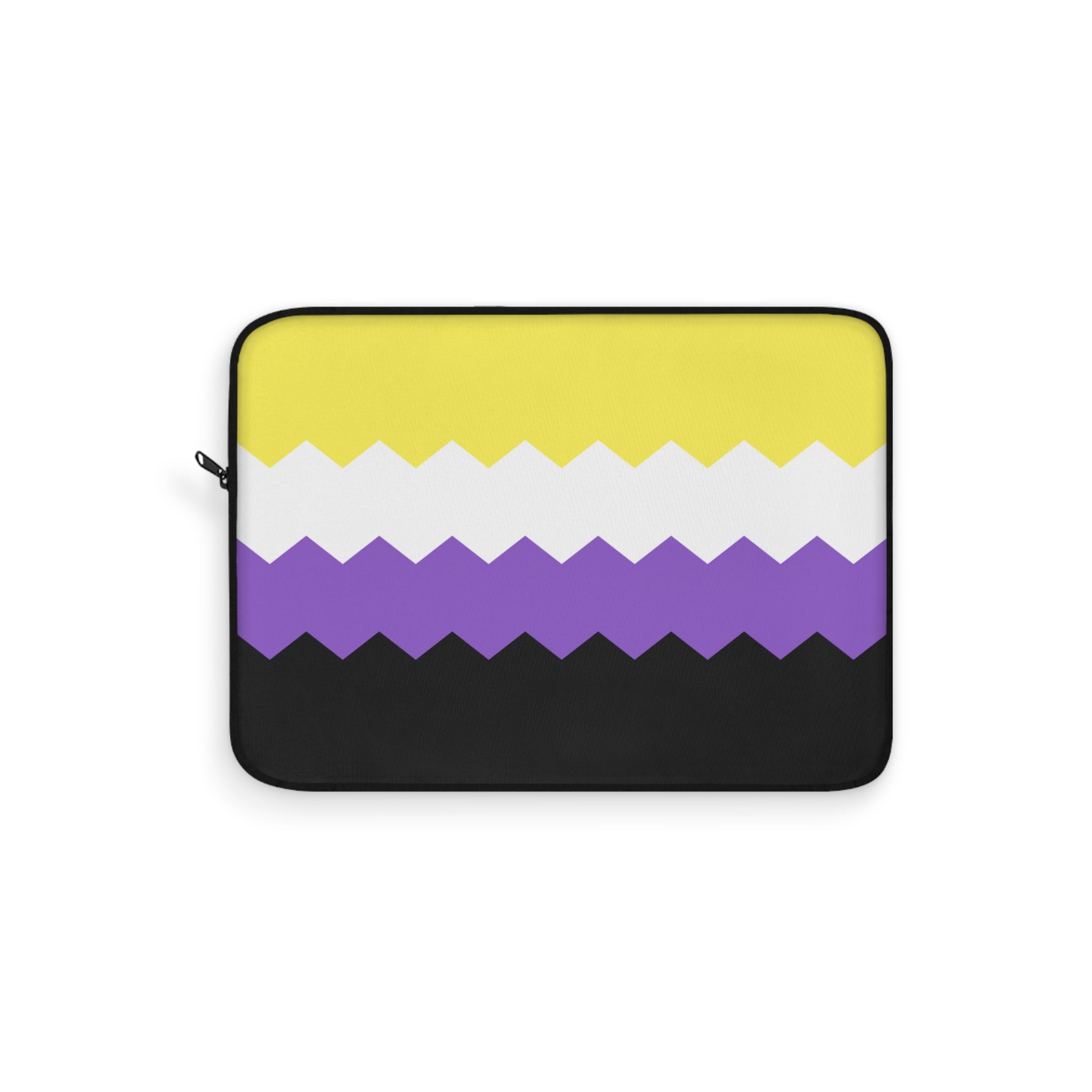 Nonbinary Pride Flag Laptop Sleeve: Wavey Print Protective Case