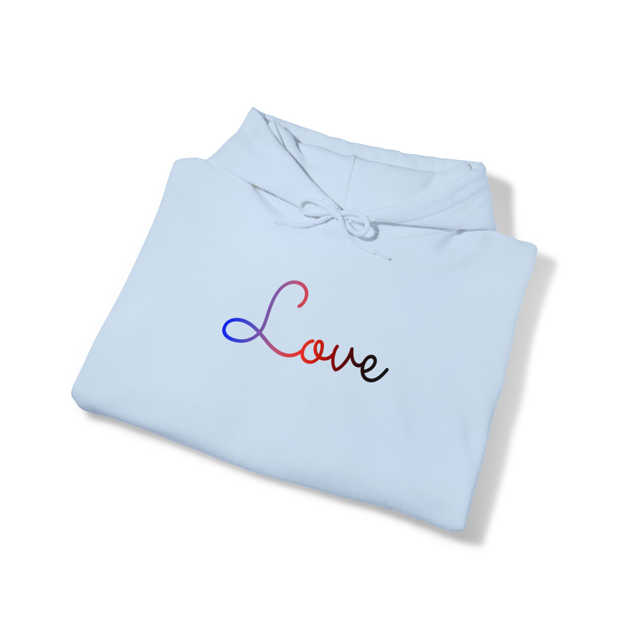 Polyamory Love Script Hoodie: Subtly Elegant Pride Sweatshirt