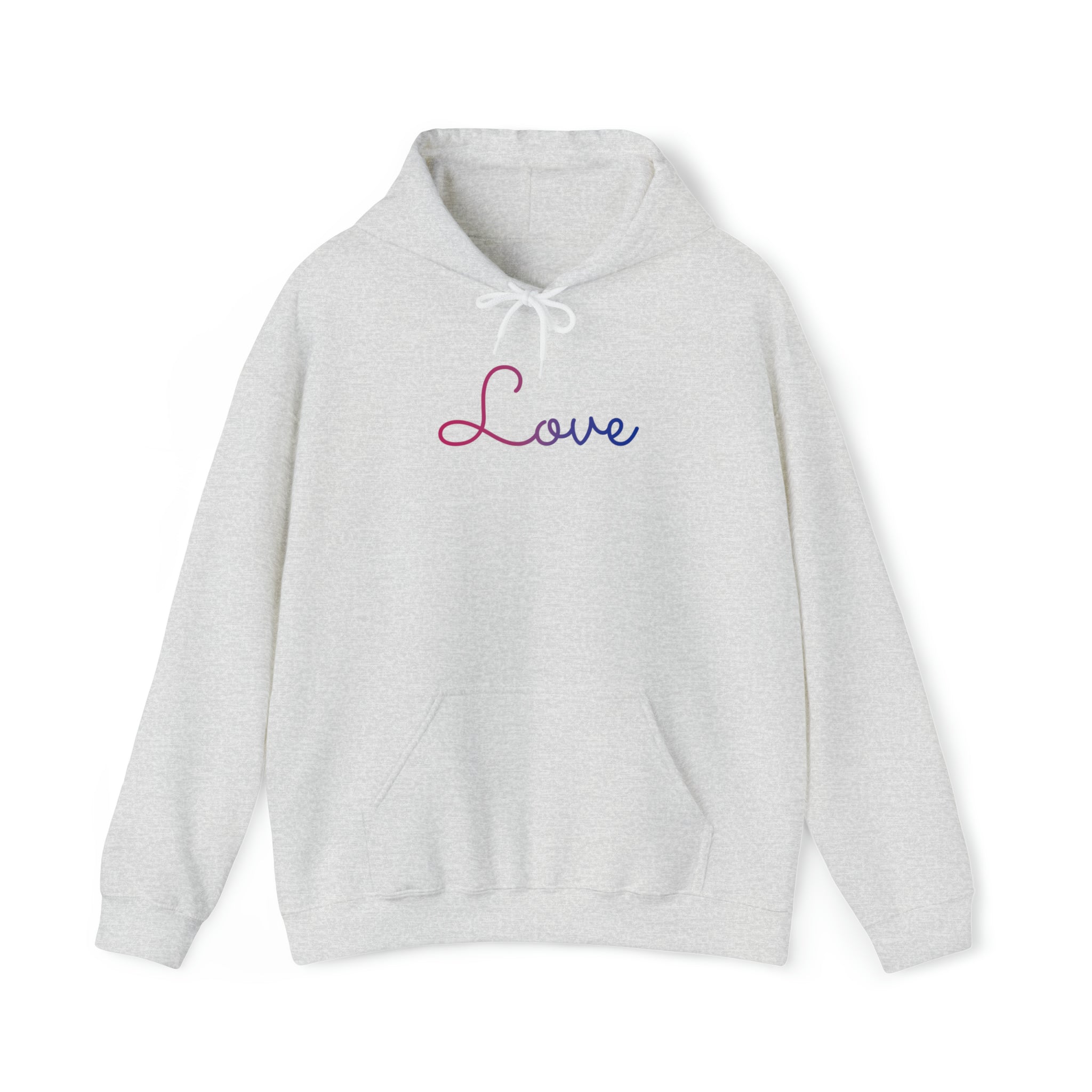 Bisexual Love Script Hoodie: Subtly Elegant Pride Sweatshirt