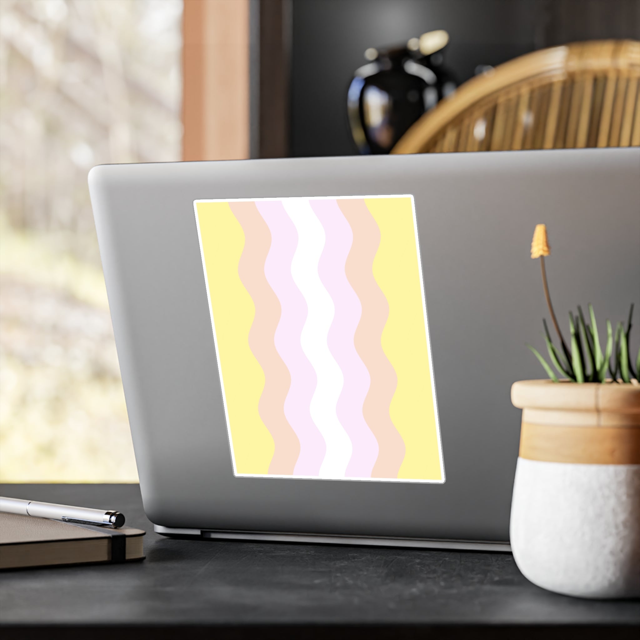 Pangender Flag Ripple Decal: Wavey Pride Sticker