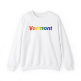 Vermont Sweatshirt: Vibrant Pride Gradient Design