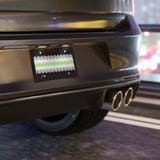 Agender Flag Wavey Vanity License Plate: Sharp Design for Cars