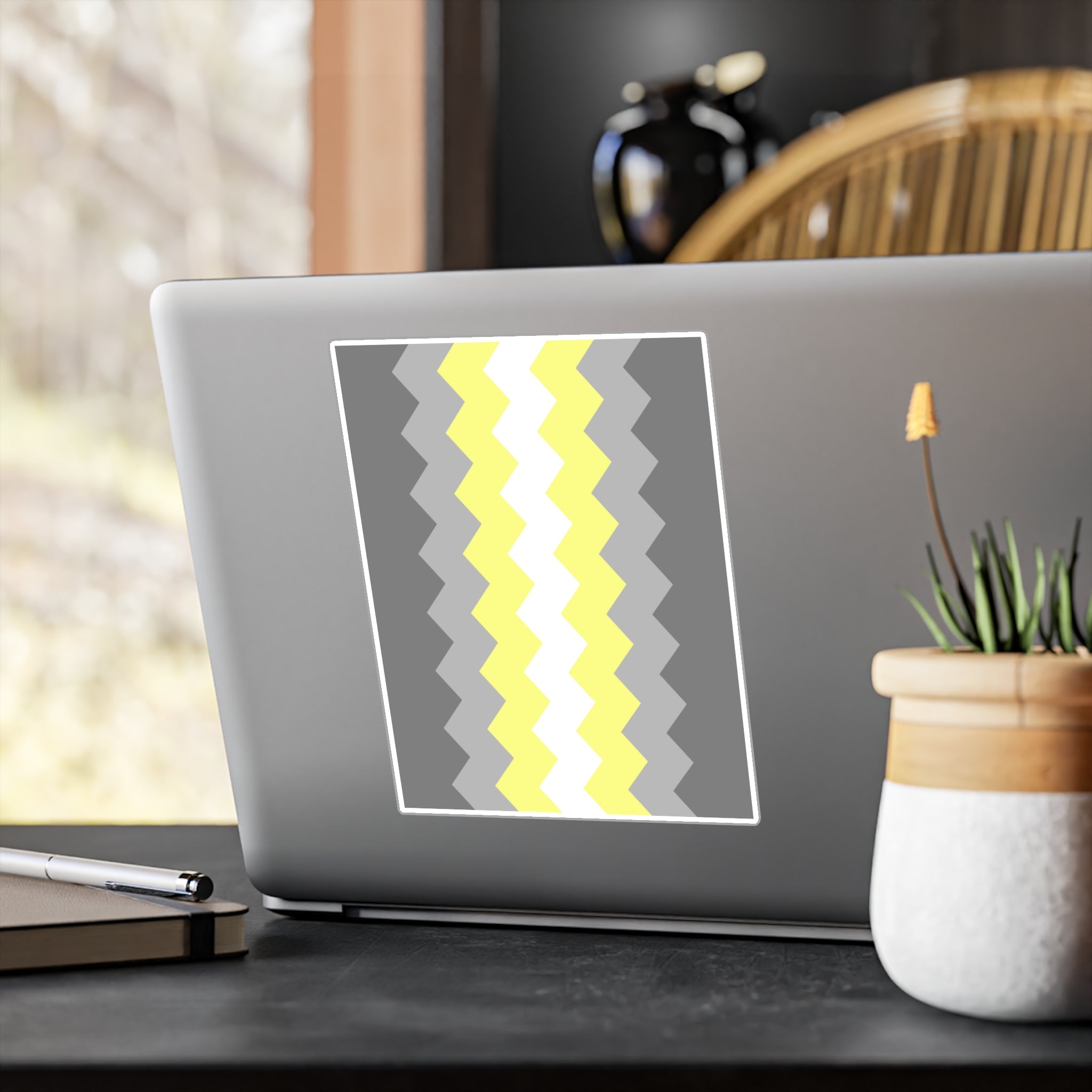 Demigender Flag Wavey Decal: Sharp Pride Sticker