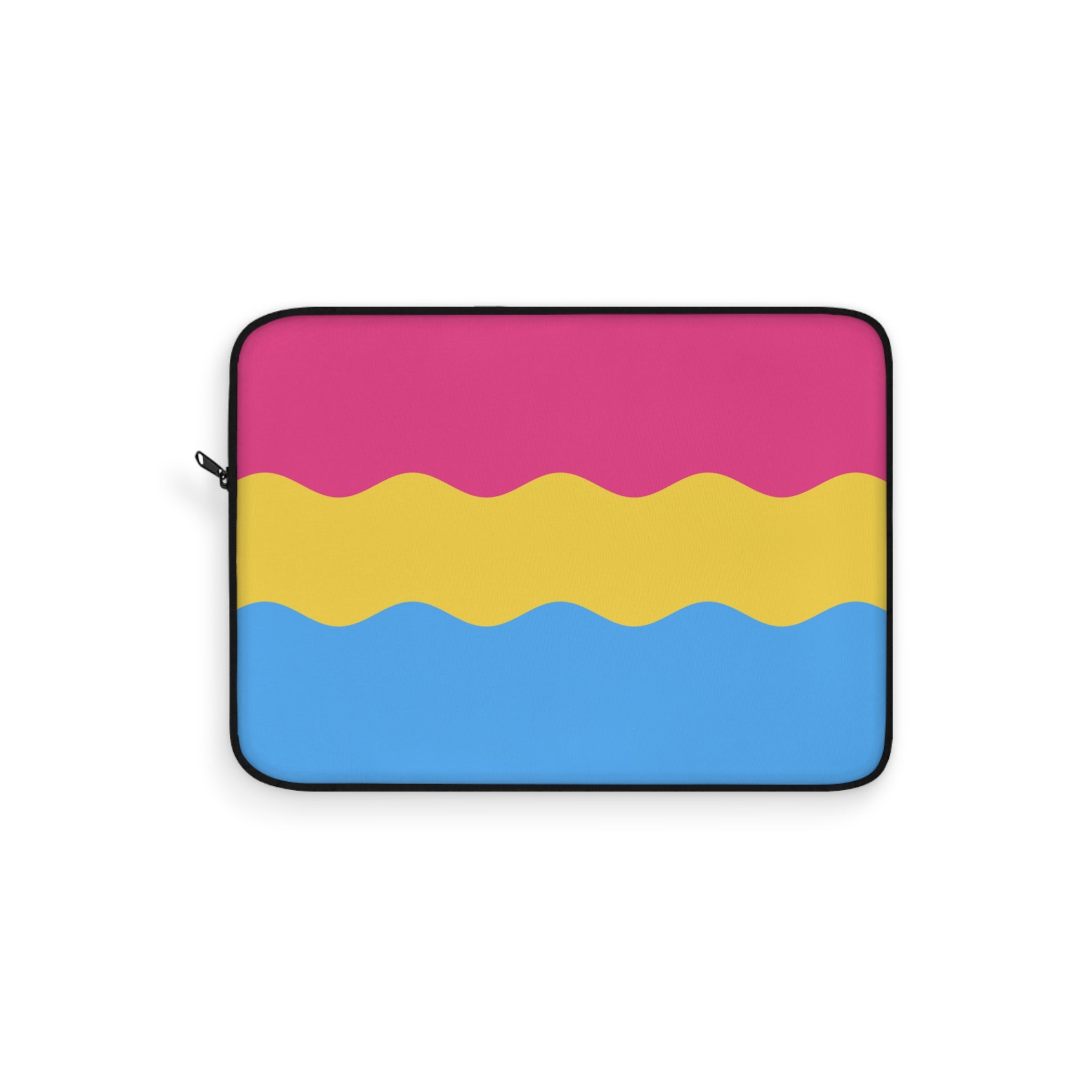 Pansexual Pride Flag Laptop Sleeve: Ripple Print Protective Case