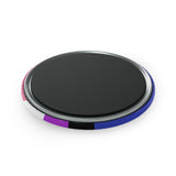 Genderfluid Pride Flag Magnet: Ripple Round Button for Fridge