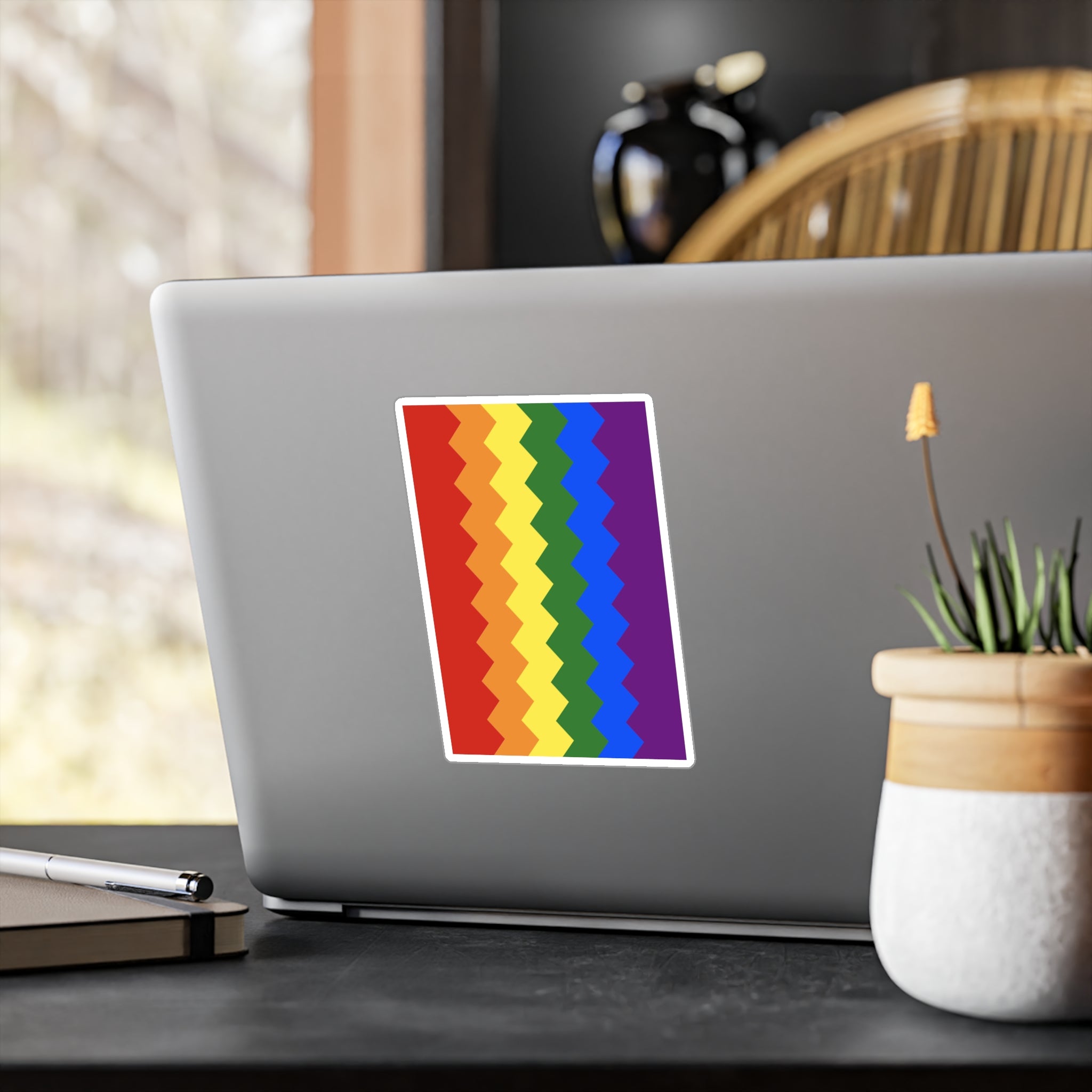 Pride Flag Wavey Decal: Sharp Pride Sticker