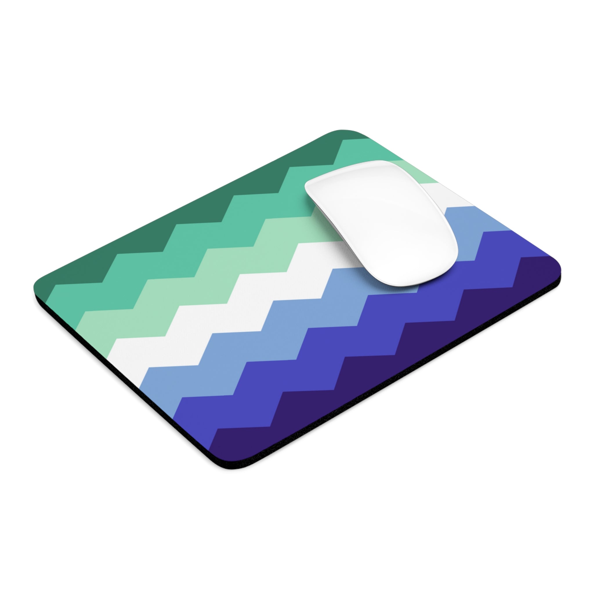 Gay Pride Flag Wavey Mousepad: Sharp Design for Desk