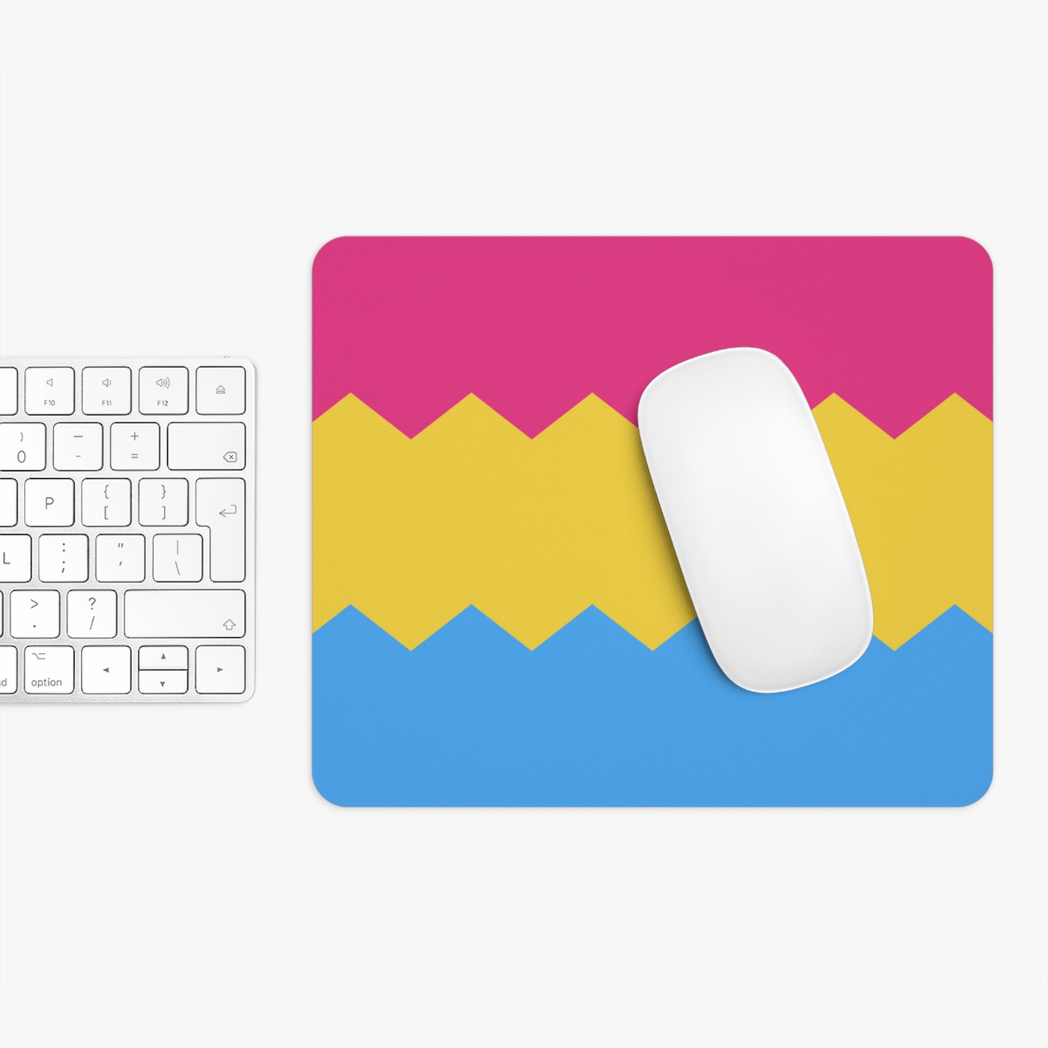 Pansexual Flag Wavey Mousepad: Sharp Design for Desk