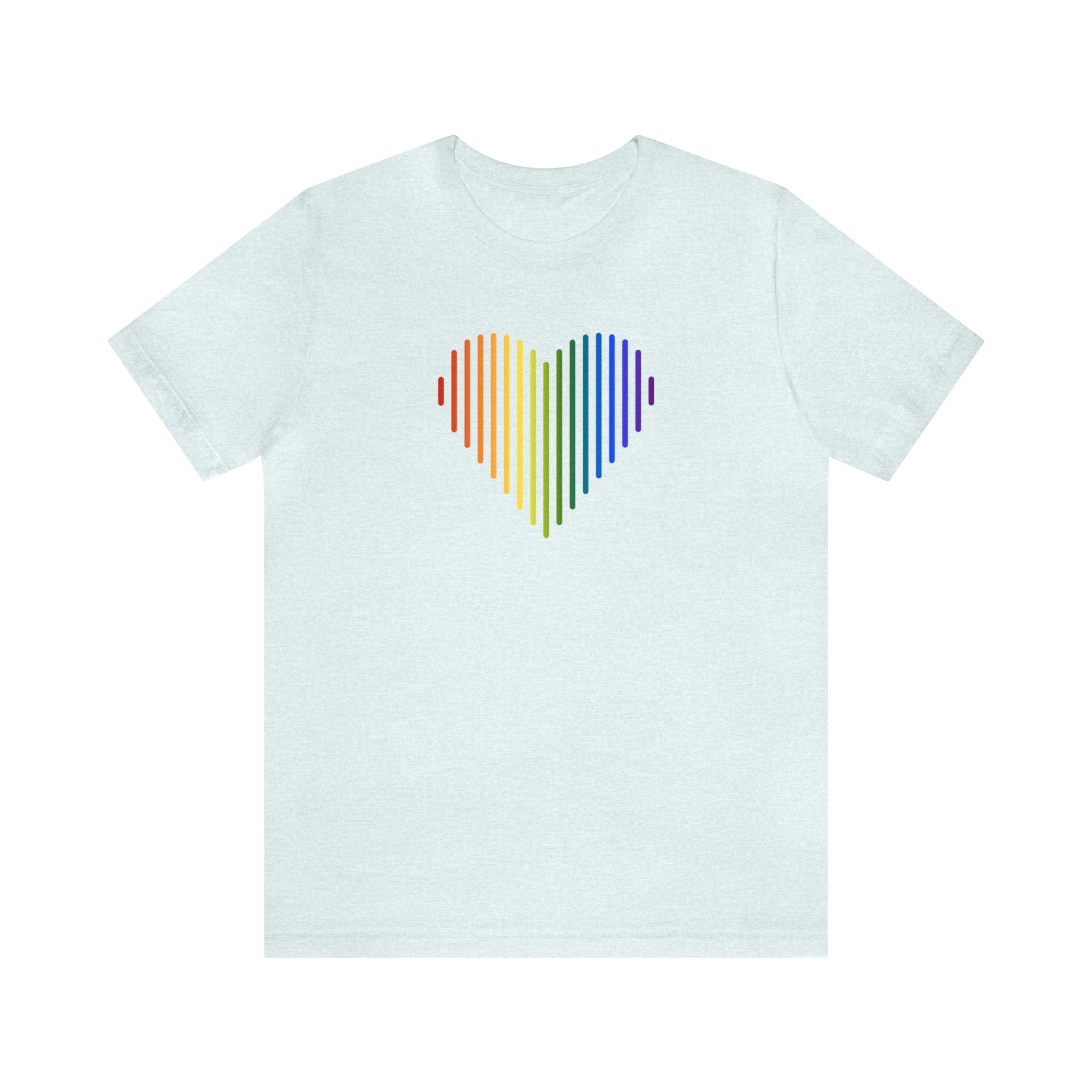 Pride Heart Lines T-Shirt: Pride Gradient Tee