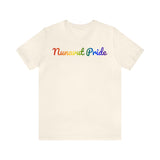 Nunavut Pride T-Shirt: Flowing Cursive Design with LGBTQ+ Gradient