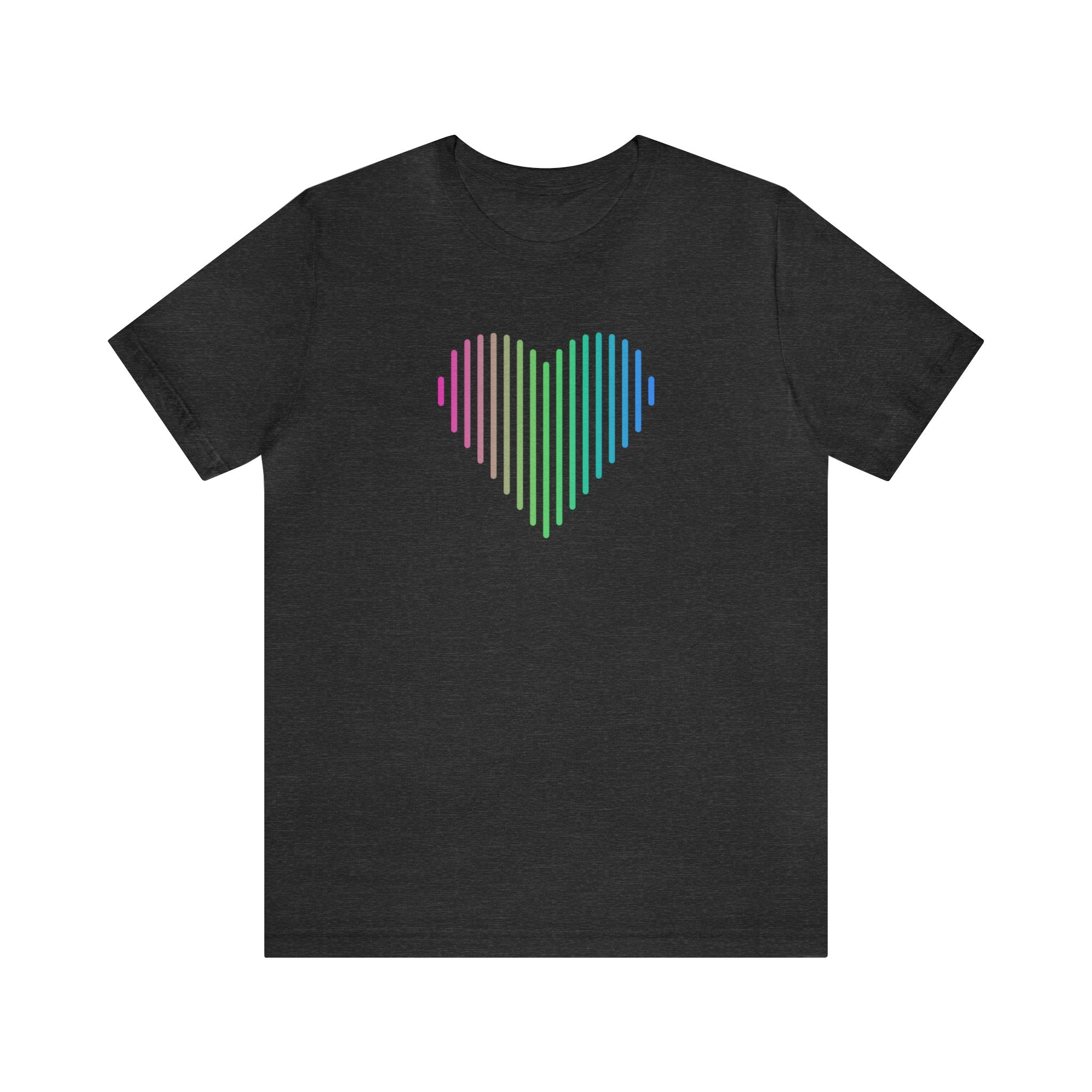 Polysexual Heart Lines T-Shirt: Pride Gradient Tee