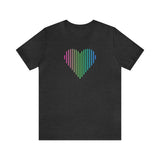 Polysexual Heart Lines T-Shirt: Pride Gradient Tee