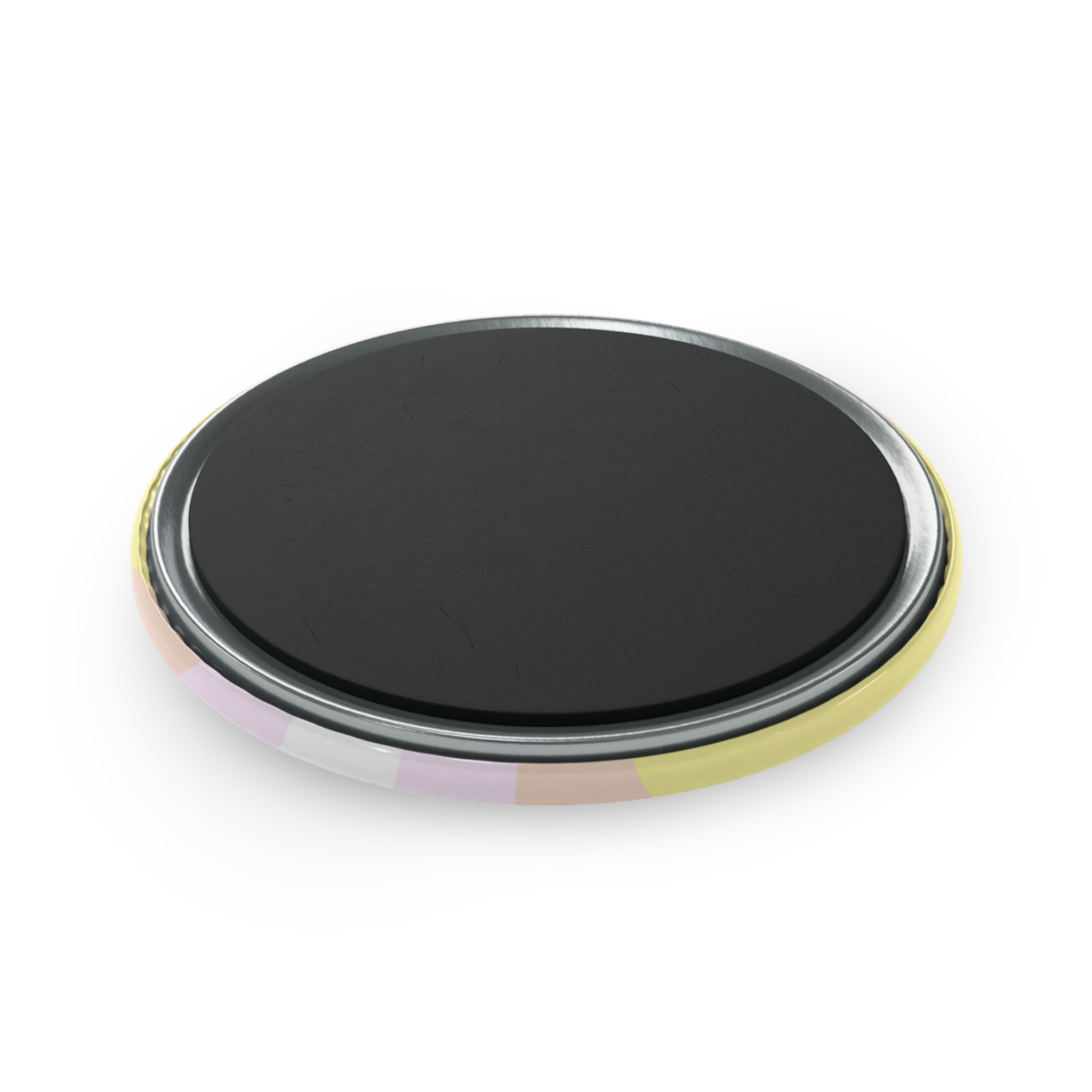 Pangender Pride Flag Magnet: Ripple Round Button for Fridge