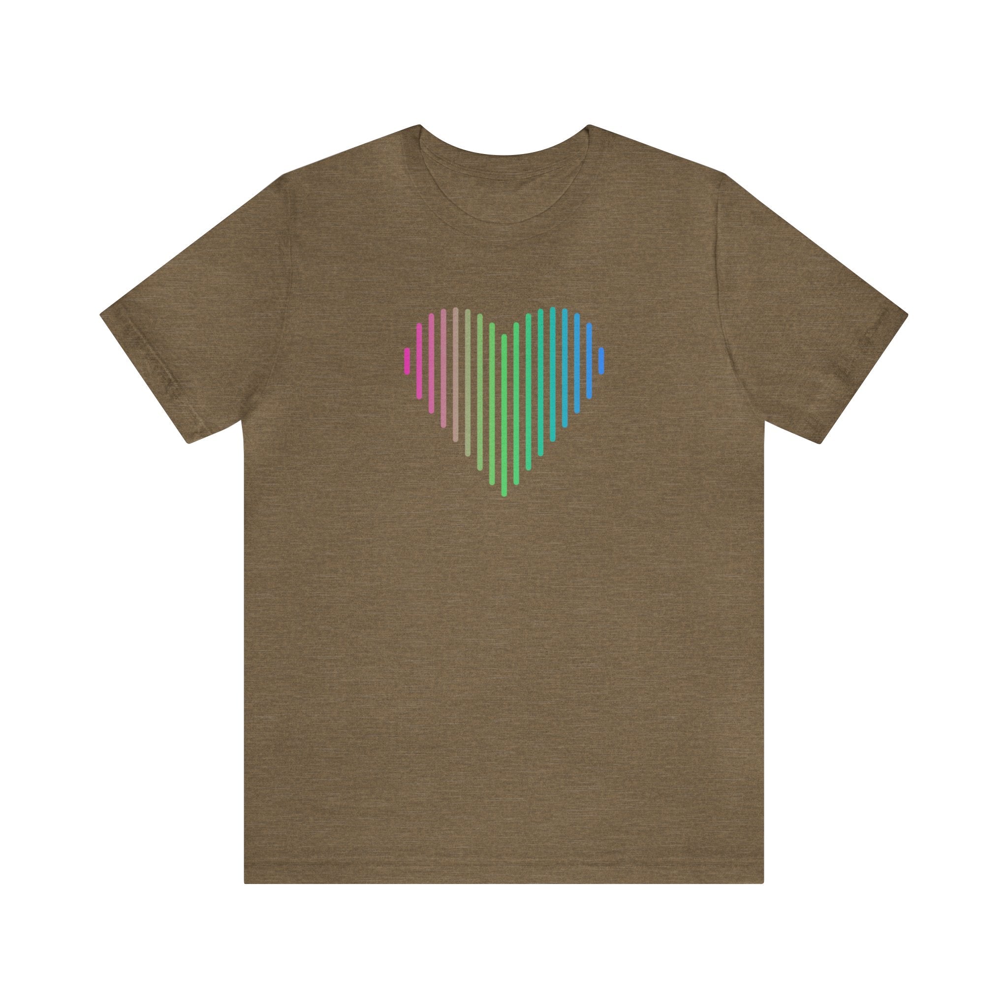 Polysexual Heart Lines T-Shirt: Pride Gradient Tee