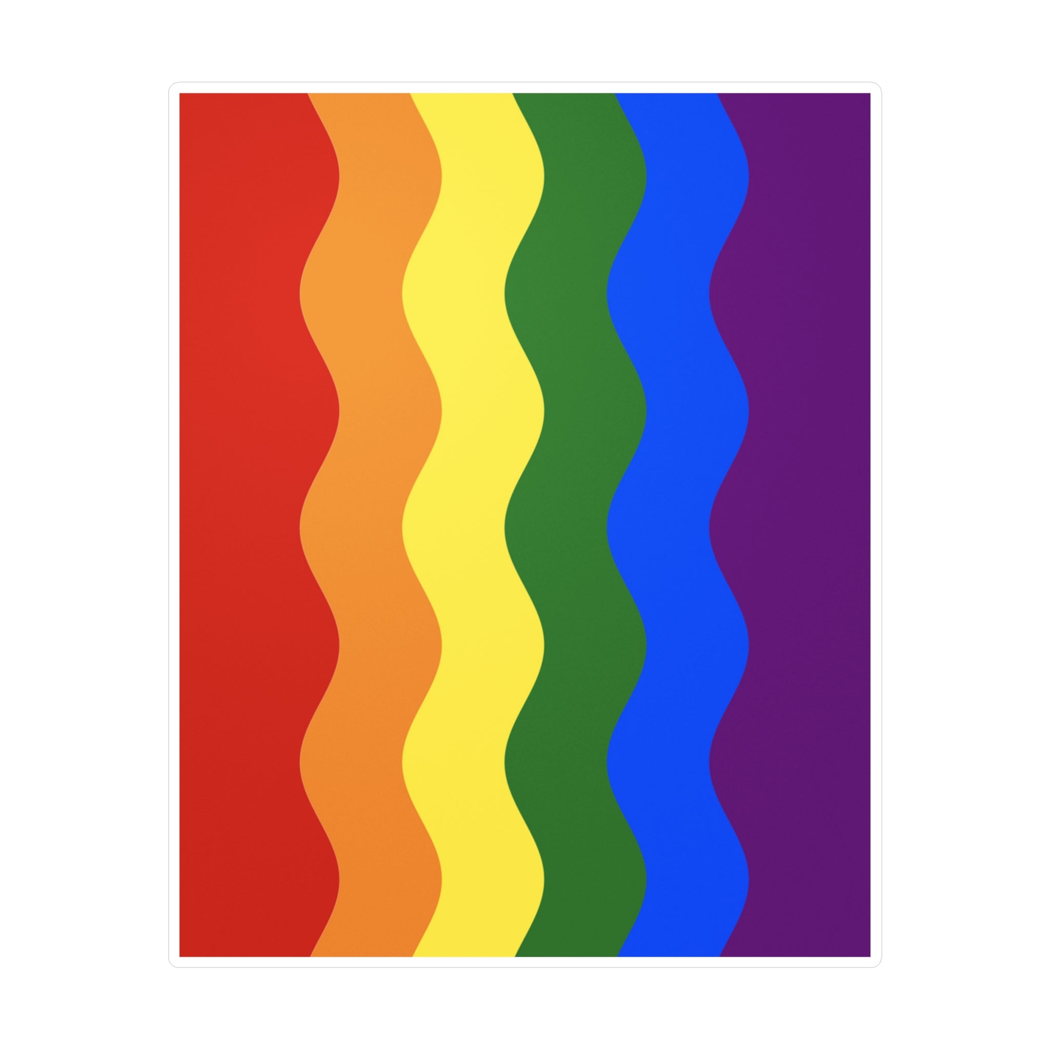 Pride Flag Ripple Decal: Wavey Pride Sticker