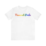Nunavut Pride T-Shirt: Flowing Cursive Design with LGBTQ+ Gradient