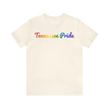 Tennessee Pride T-Shirt: Flowing Cursive Design with LGBTQ+ Gradient
