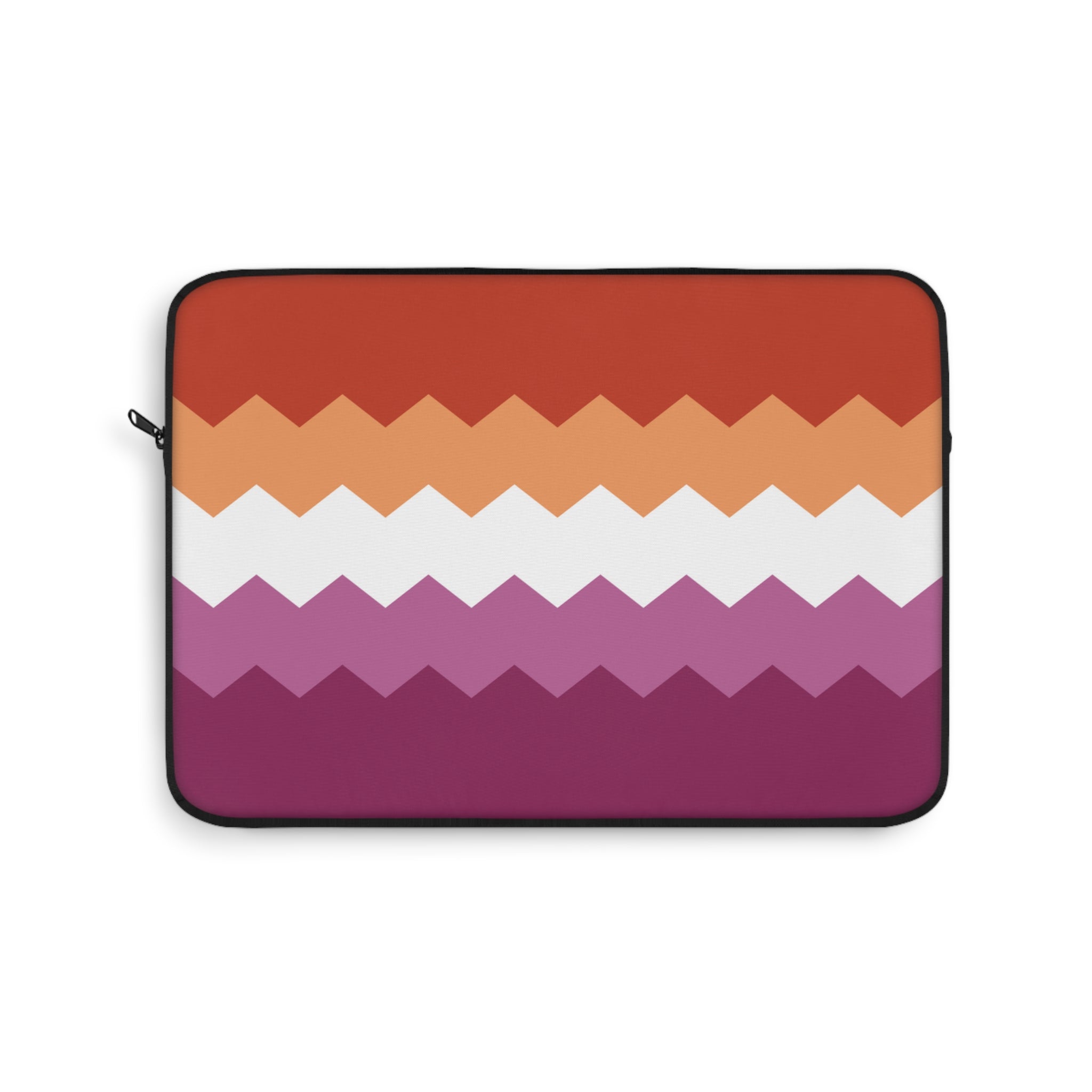Lesbian Pride Flag Laptop Sleeve: Wavey Print Protective Case
