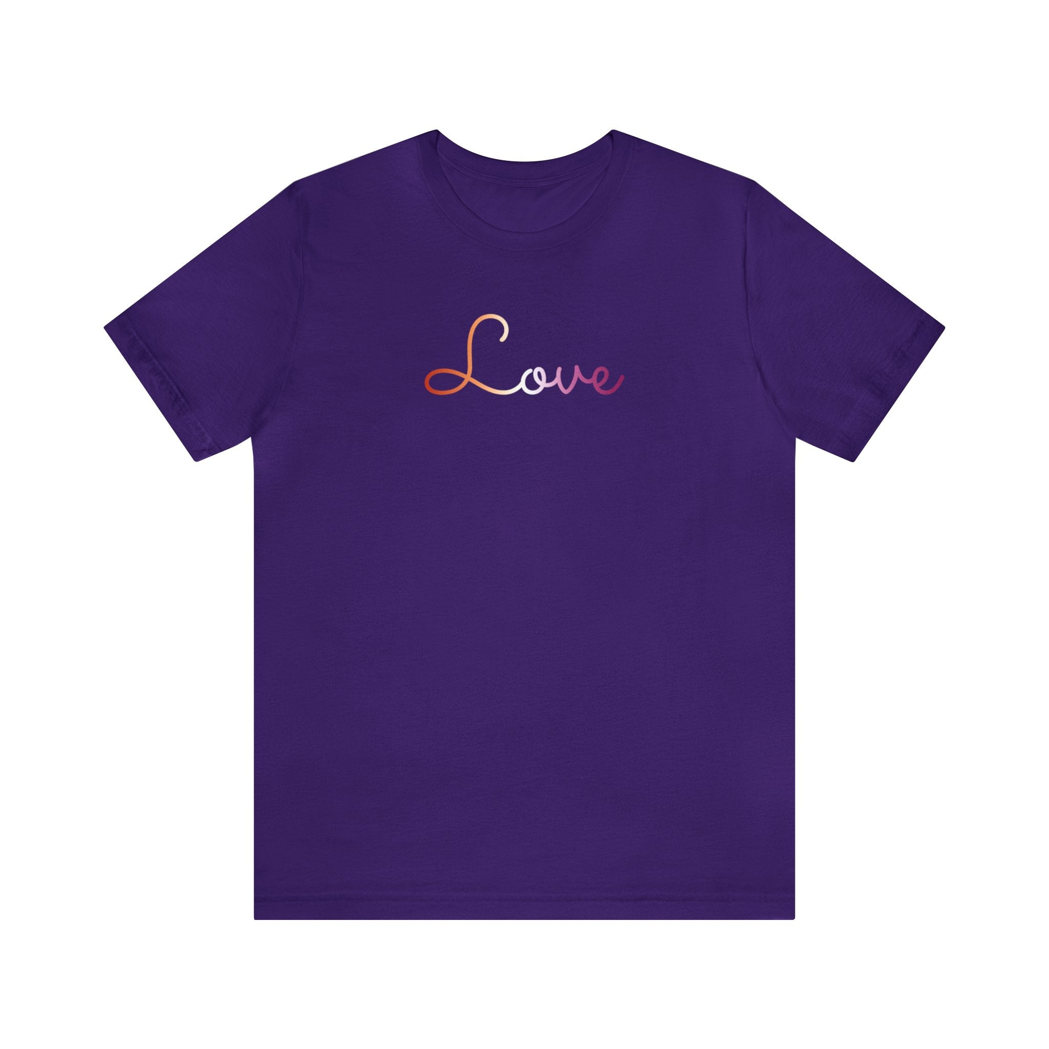 Lesbian Love Script Tee: Subtly Elegant Pride T-Shirt
