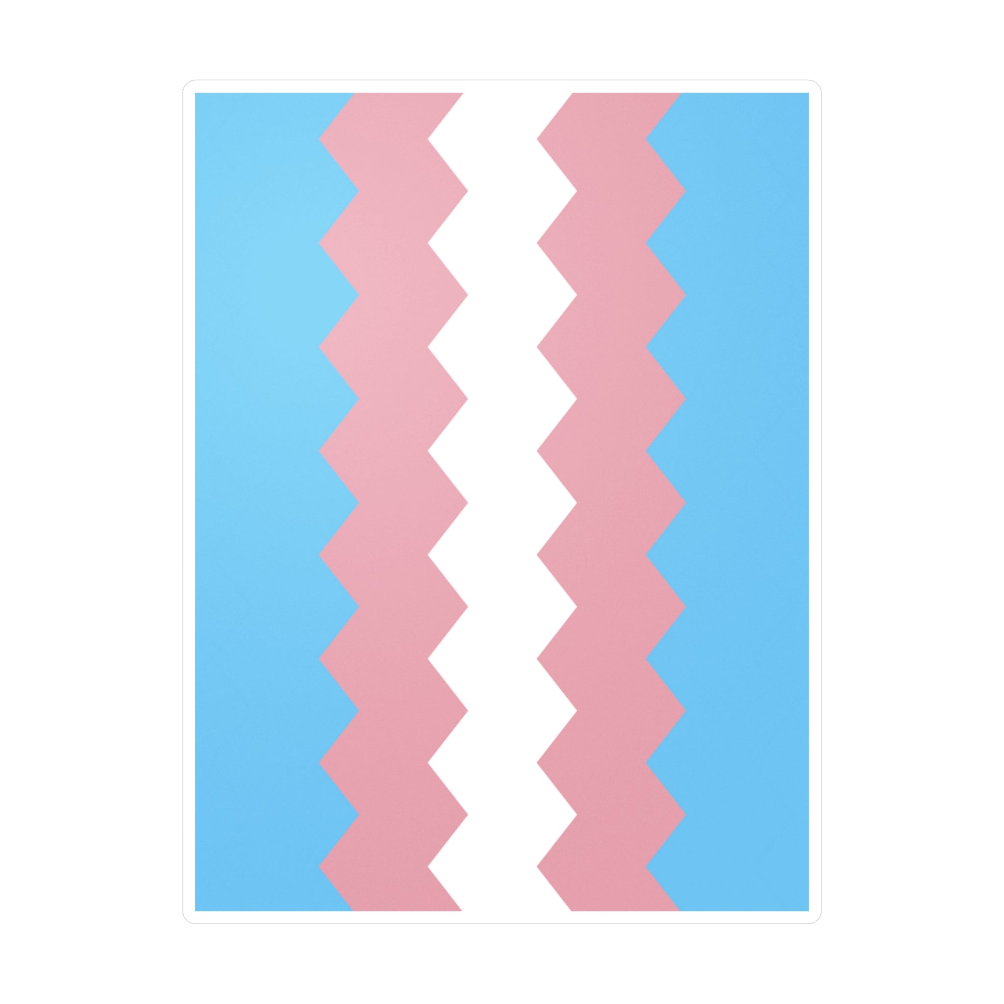 Transgender Flag Wavey Decal: Sharp Pride Sticker