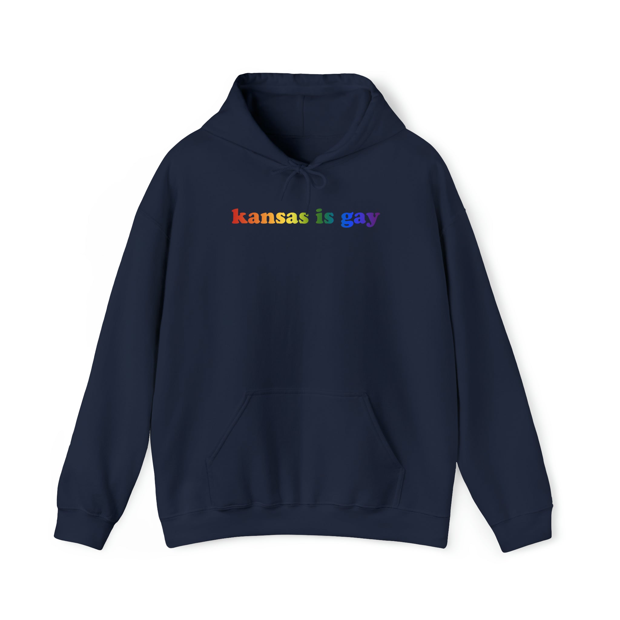 Kansas is Gay Pride Hoodie: LGBTQ+ Flag Gradient Sweatshirt