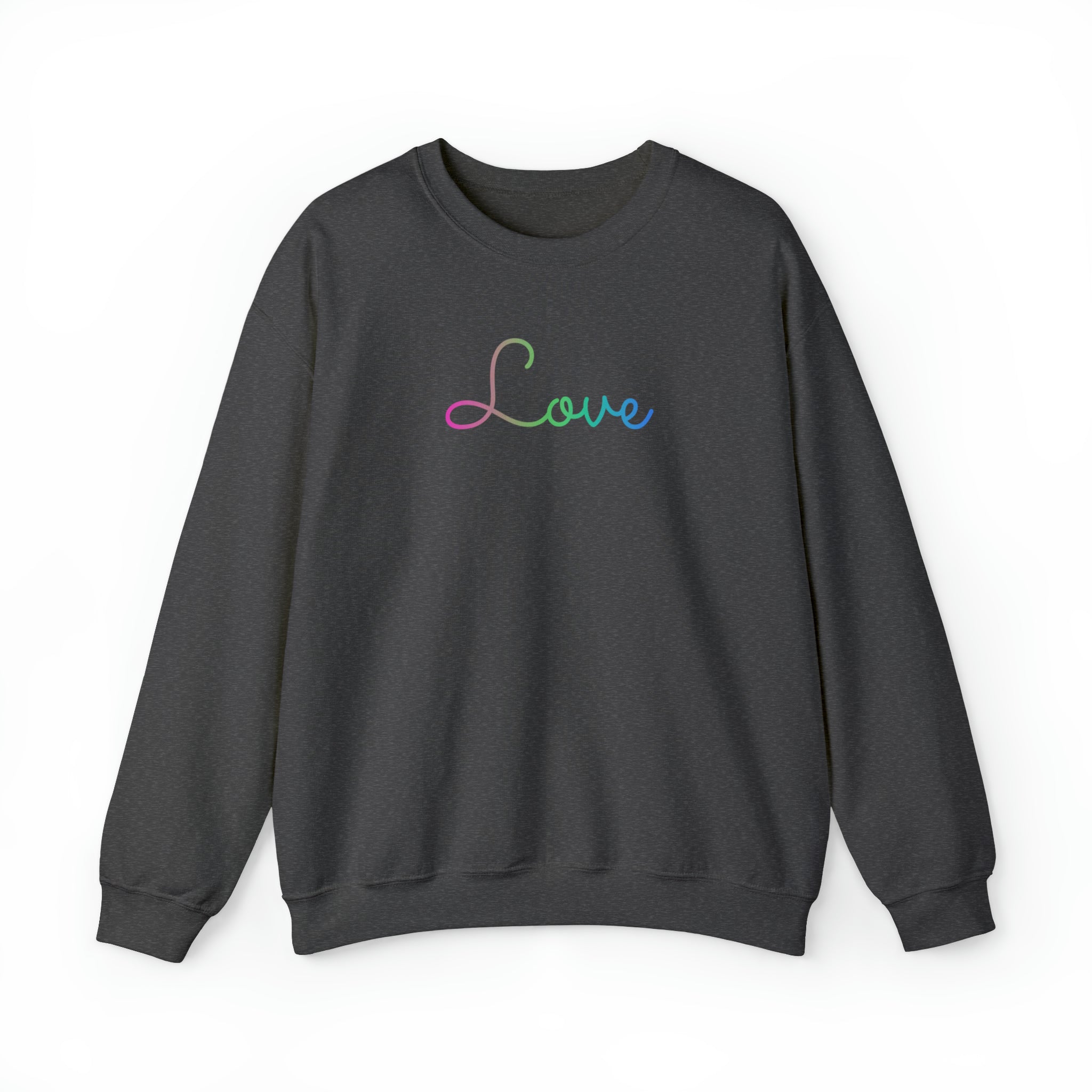 Polysexual Love Script Sweatshirt: Subtly Elegant Pride Sweater