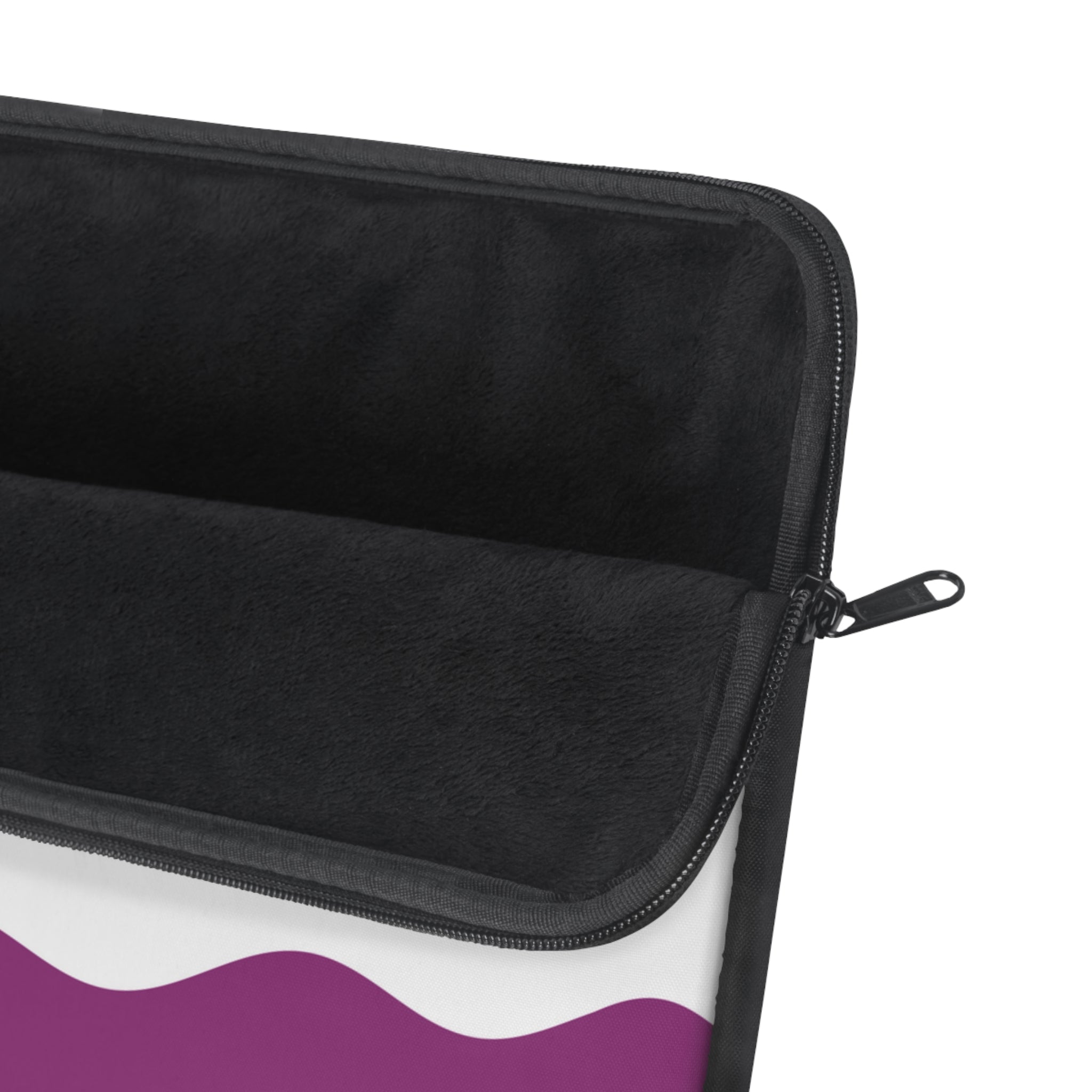 Asexual Pride Flag Laptop Sleeve: Ripple Print Protective Case