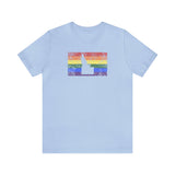 Idaho Pride Flag Tee: Rainbow LGBTQ+ State Silhouette Distressed Shirt