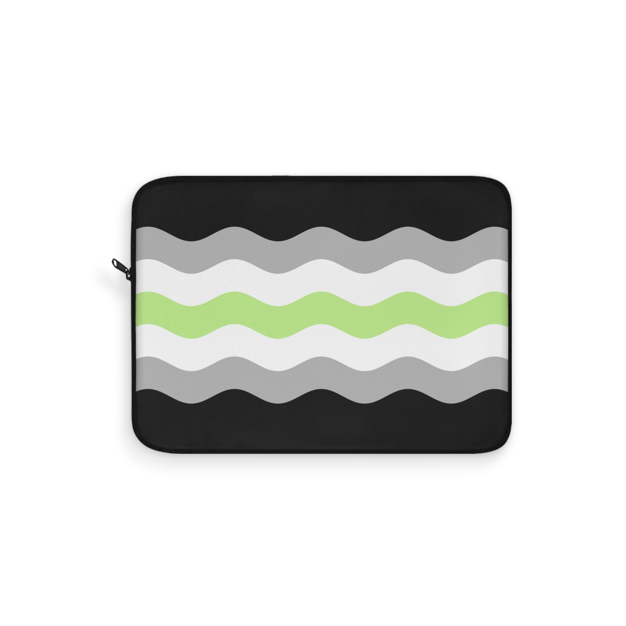 Agender Pride Flag Laptop Sleeve: Ripple Print Protective Case