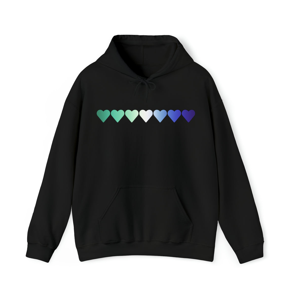 Gay Pride Flag Hearts Hoodie: Pride LGBTQ+ Gradient Design