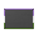 Genderqueer Pride Flag Magnet: Wavey Rectangle Button for Fridge