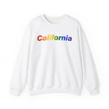 California Sweatshirt: Vibrant Pride Gradient Design