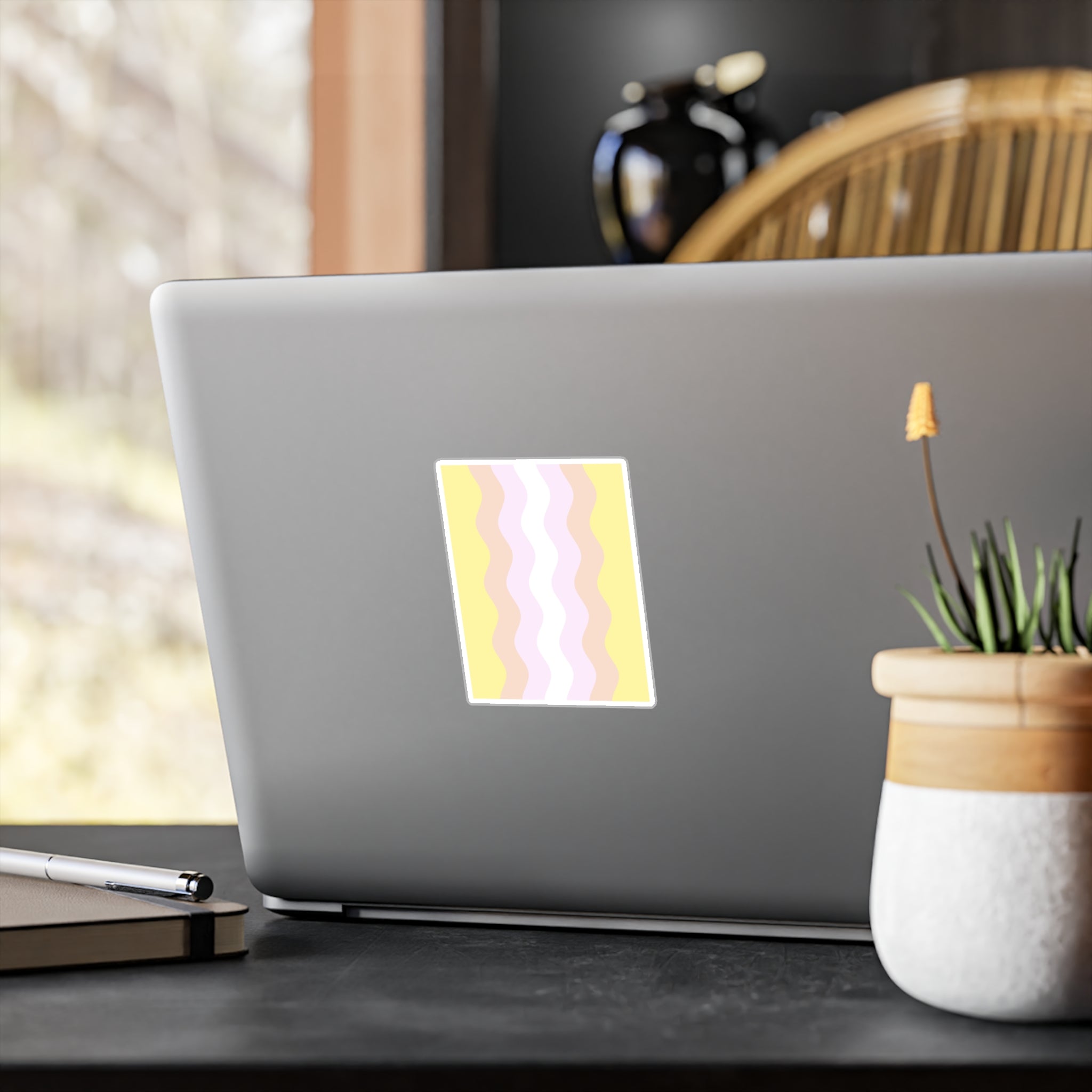 Pangender Flag Ripple Decal: Wavey Pride Sticker