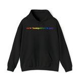 New Hampshire is Gay Pride Hoodie: LGBTQ+ Flag Gradient Sweatshirt