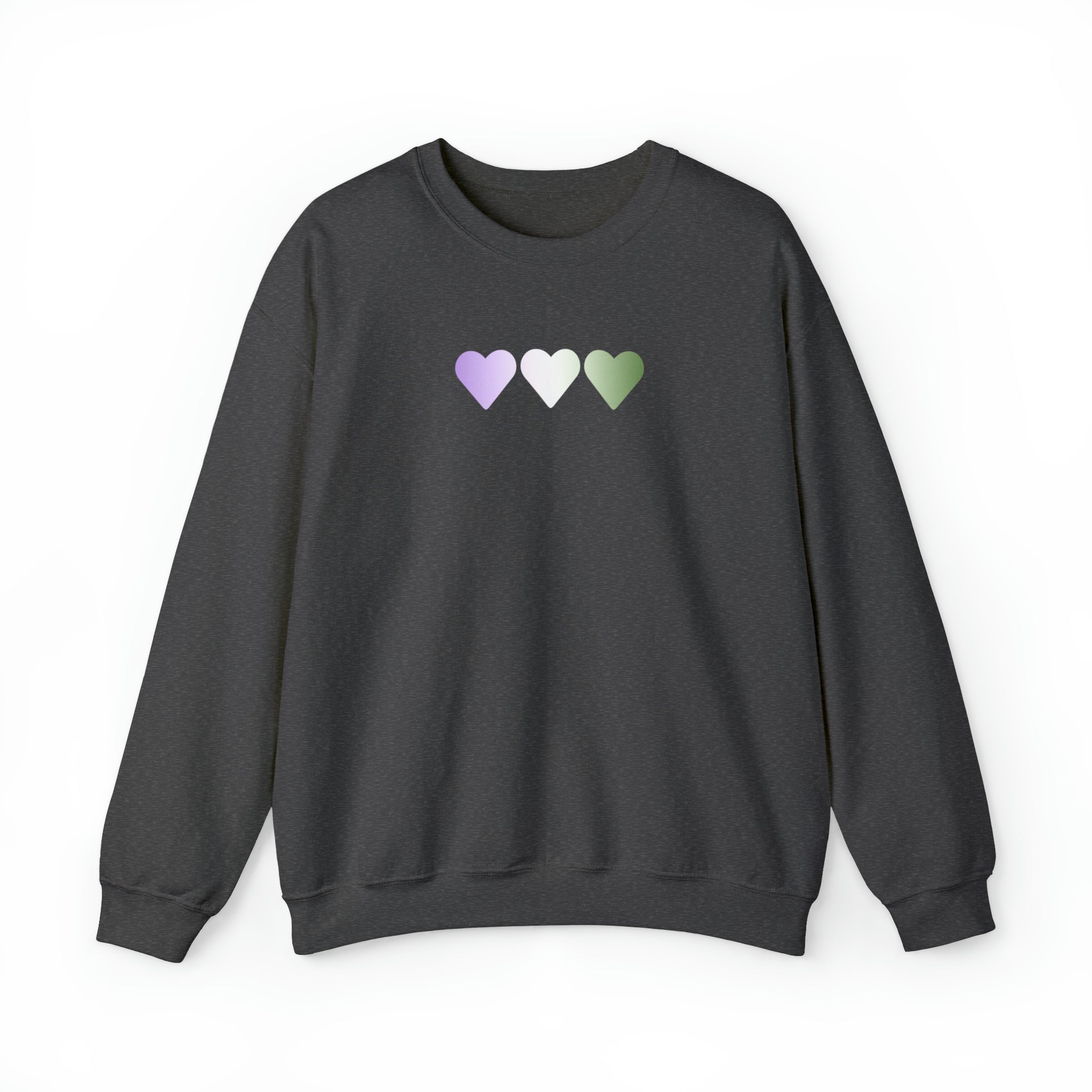 Genderqueer Flag Hearts Sweatshirt: Pride LGBTQ+ Gradient Design