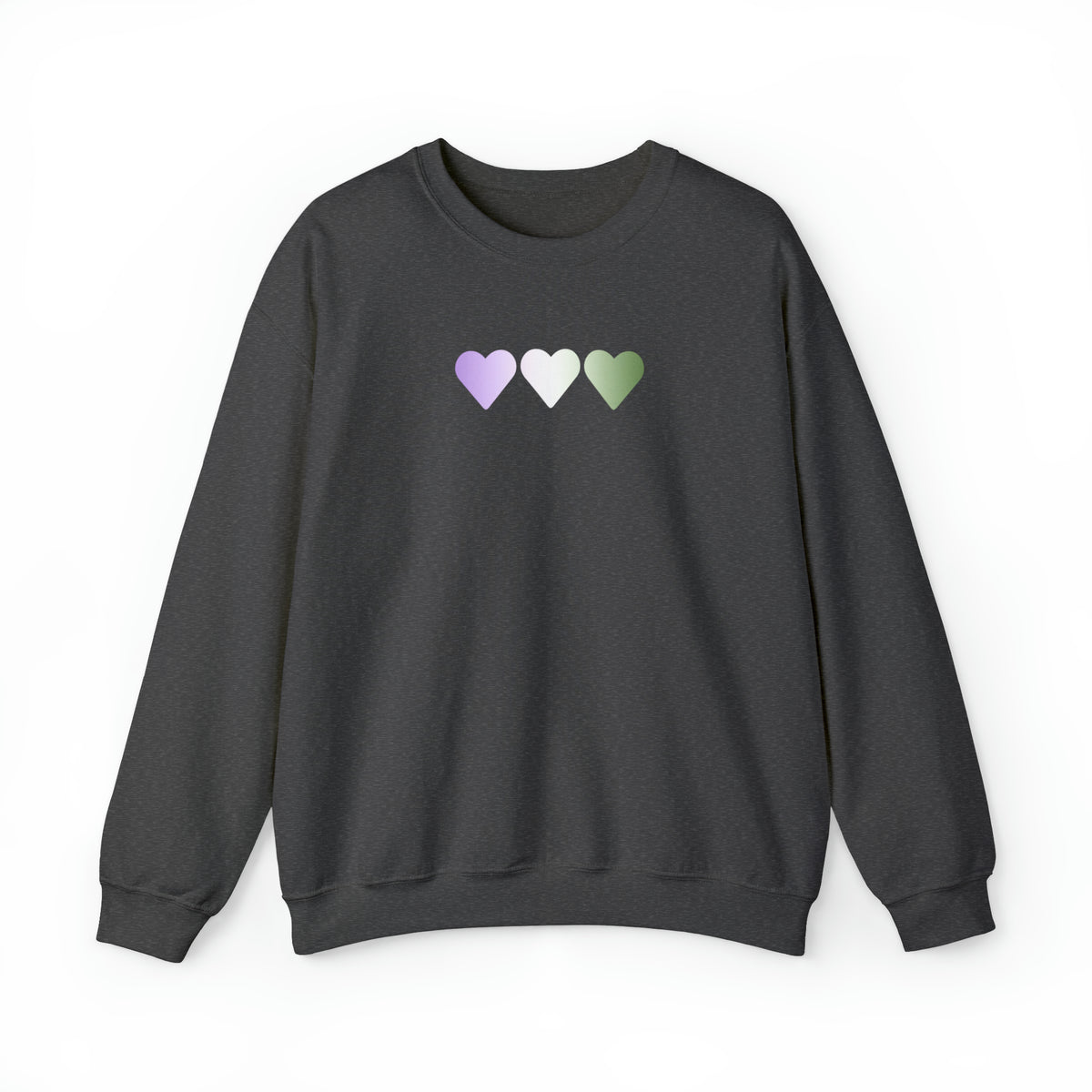 Genderqueer Flag Hearts Sweatshirt: Pride LGBTQ+ Gradient Design