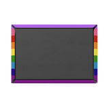 Gilbert Baker Pride Flag Magnet: Ripple Rectangle Button for Fridge