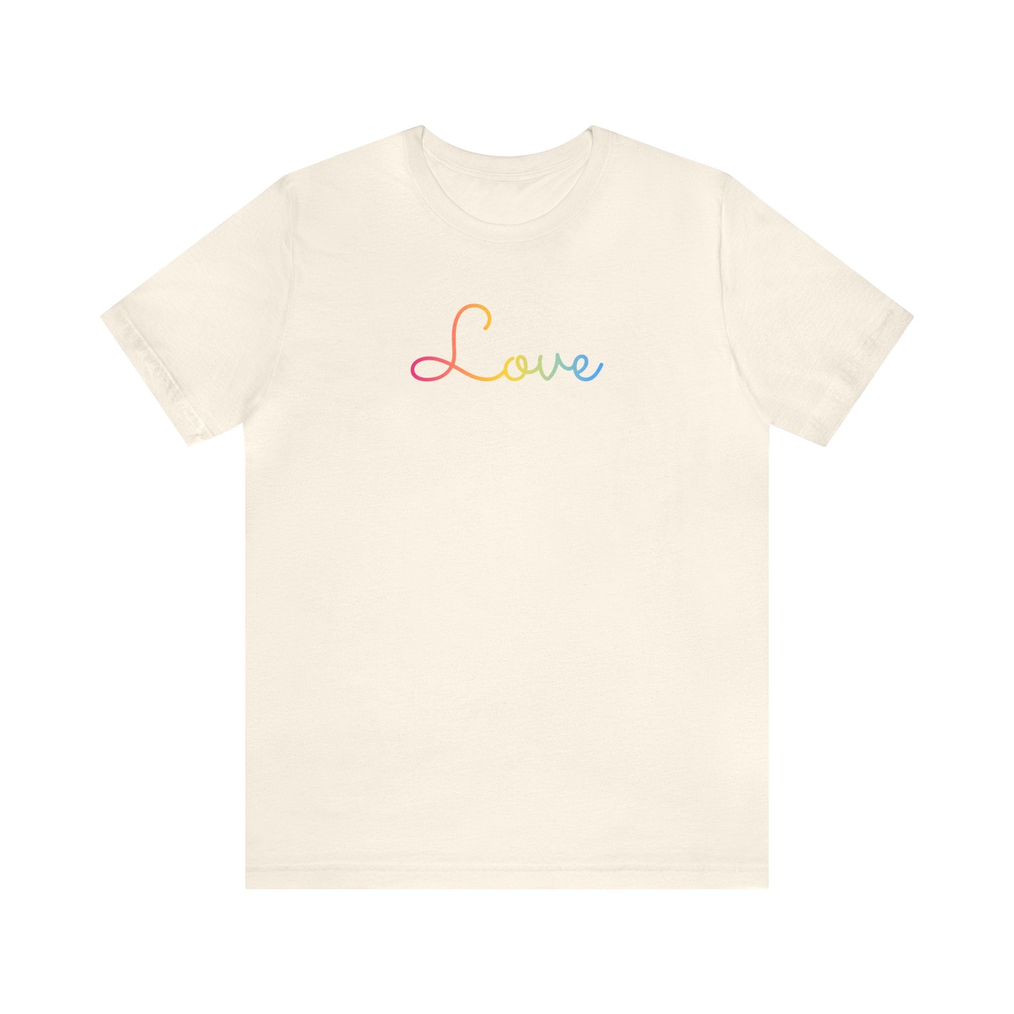 Pansexual Love Script Tee: Subtly Elegant Pride T-Shirt