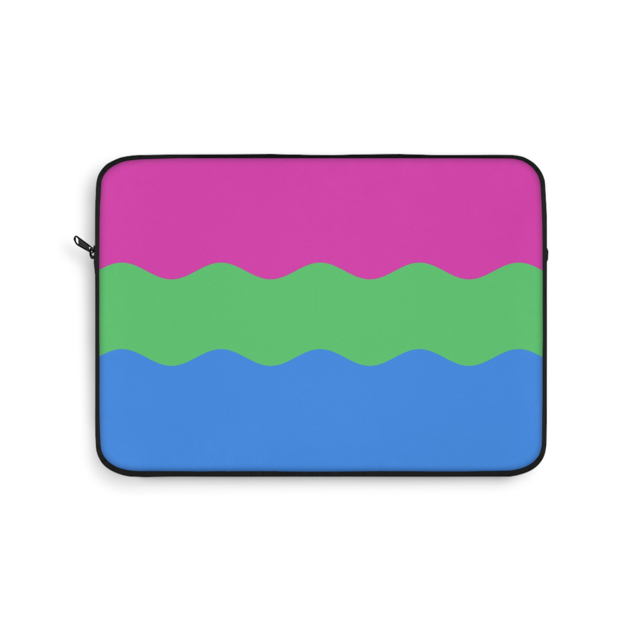 Polysexual Pride Flag Laptop Sleeve: Ripple Print Protective Case