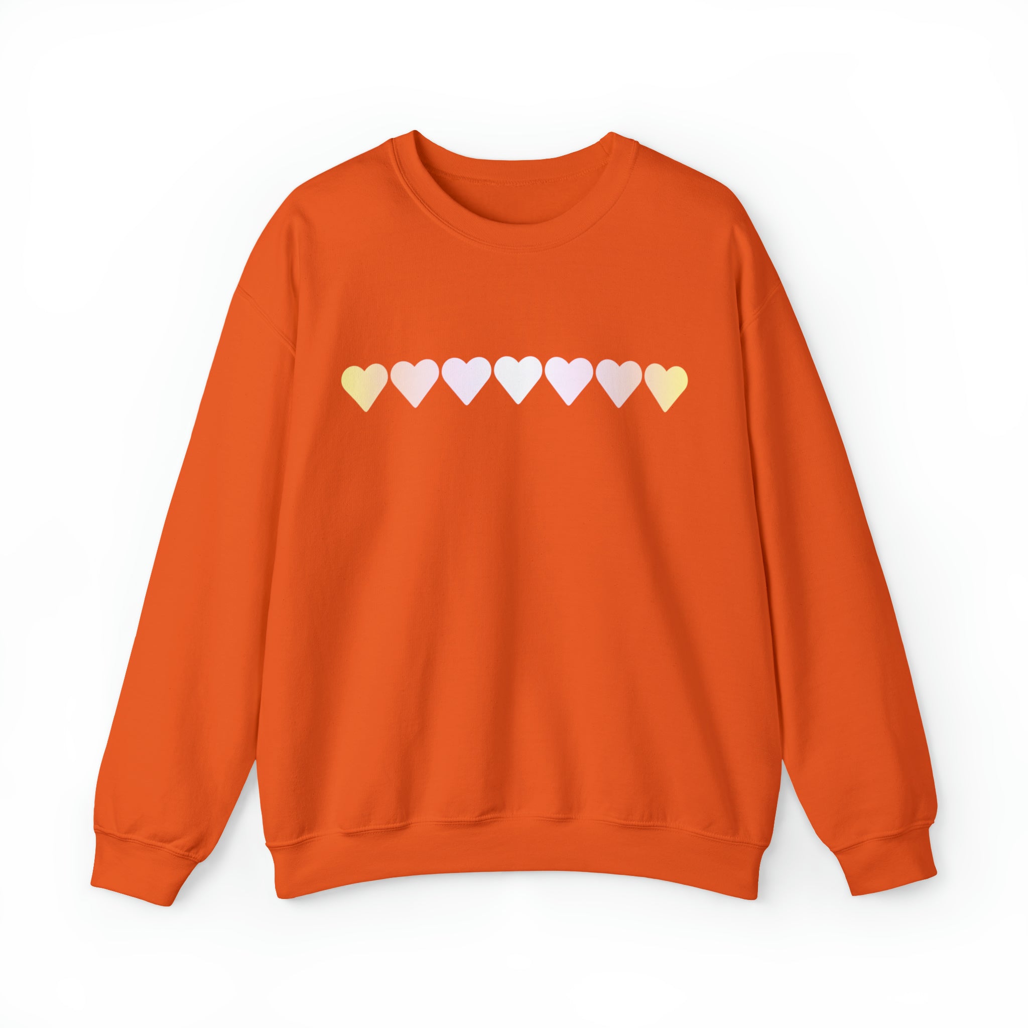 Pangender Flag Hearts Sweatshirt: Pride LGBTQ+ Gradient Design