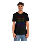 Indiana LGBTQ+ Pride Flag, Faded Black T-Shirt