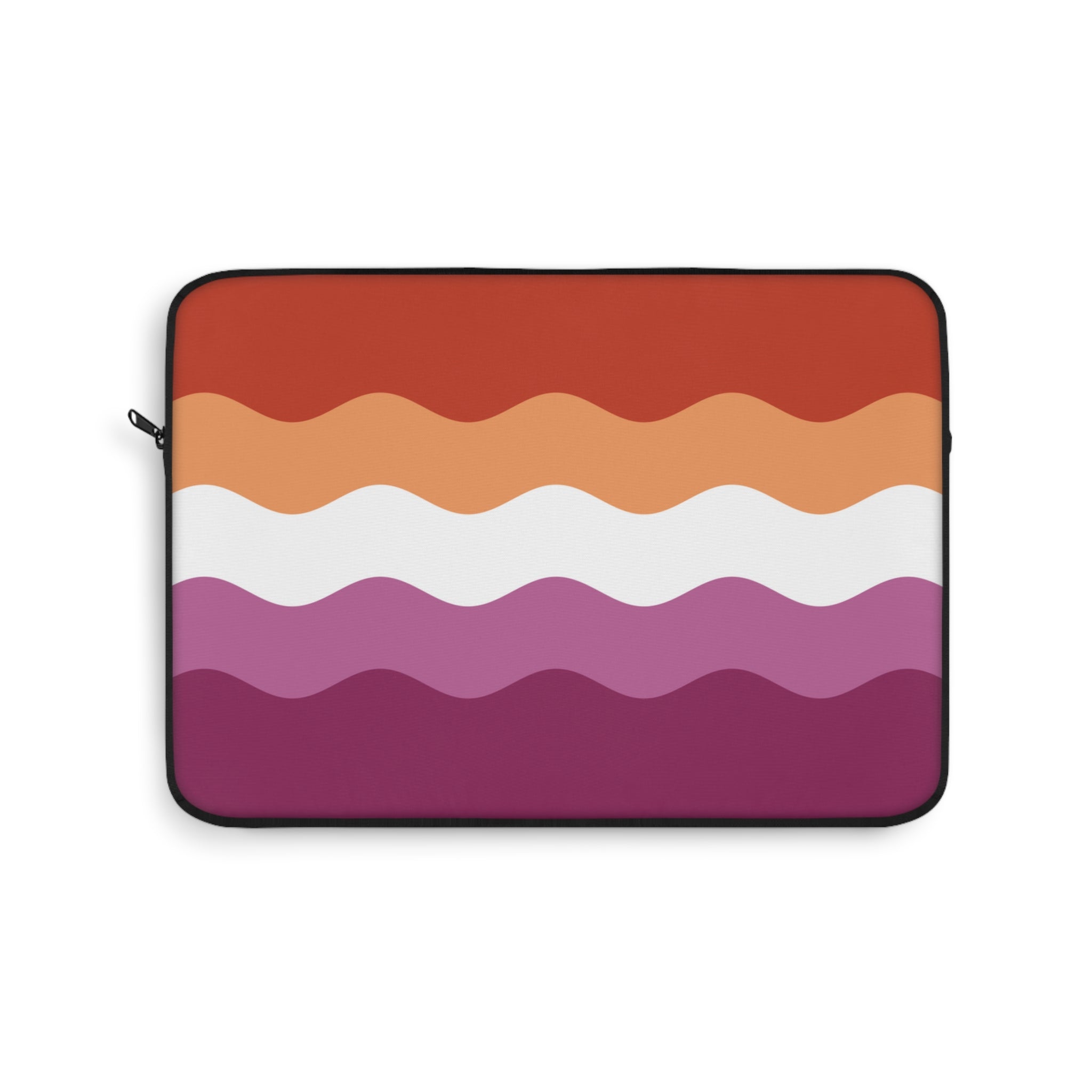 Lesbian Pride Flag Laptop Sleeve: Ripple Print Protective Case